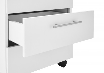 Ben-Office von BEGA Consult - weißer Rollcontainer mit 3 Schubkästen