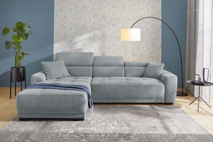 Domino-LE25 von Job - Ecksofa Ausführung links mittelgrau
