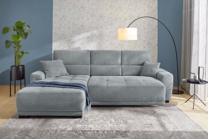 Domino-LE25 von Job - Ecksofa Ausführung links mittelgrau