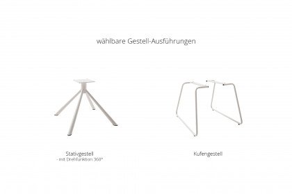 Beverly von MCA - Armlehnenstuhl mit weißem Gestell