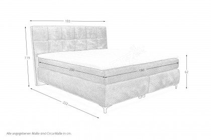 Beatrice von Jockenhöfer - Boxspringbett 180 grau