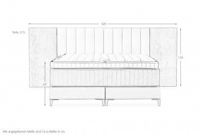 Tube Wood von Serta - Boxspringbett cream ivory