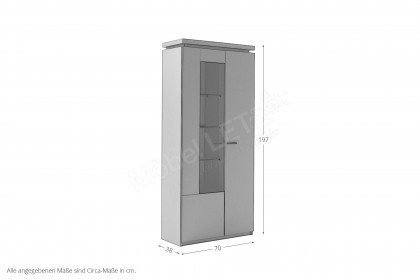Moniz von MCA - Vitrine mit inkludierter Oberbodenbeleuchtung
