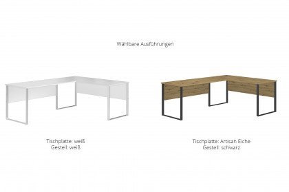 Amanda von BEGA Consult - Eckschreibtisch in Artisan Eiche Nachbildung