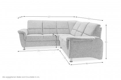 Parole von Benformato - Ecksofa silber