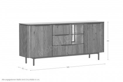 Pannelli von GUTMANN - Sideboard 71137-L Akazie/ Metall