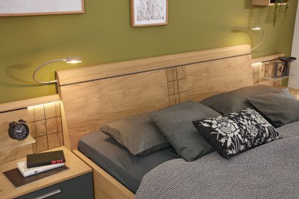 Montreal von Musterring - Doppelbett mit Holzkopfteil inklusive Hirnholzeinlage