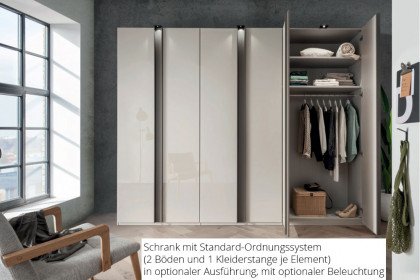 Lagos von Wiemann - Schrank Glas champagner - Absetzung Eiche