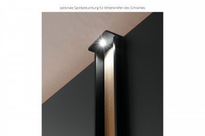 Lagos von Wiemann - Schrank Glas champagner - Absetzung Eiche