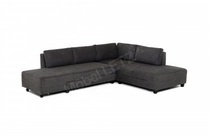 Lucky-Sleep von Nehl - Ecksofa anthrazit mit Schlaffunktion