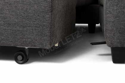 Lucky-Sleep von Nehl - Ecksofa anthrazit mit Schlaffunktion