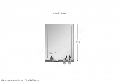 Jarin von Musterring - Badezimmer Altholz-Eiche & Glas graphit