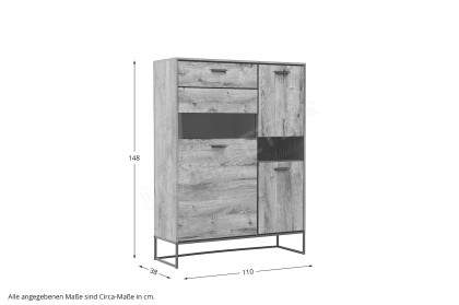 Manhattan-living von Wohnconcept - Highboard Haveleiche cognac