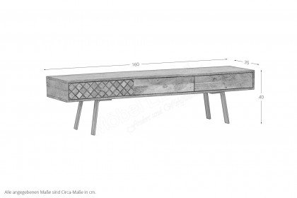 Pomposo von GUTMANN - Lowboard 68106 Mango/ Metall