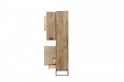 Manhattan-living von Wohnconcept - Vitrine mit graphitfarbenem Metallgestell