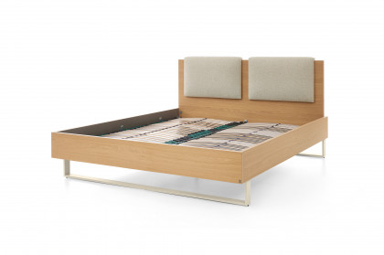 Kara-Frame-S von Musterring - Bett Furnier Eiche sand mit Kufen