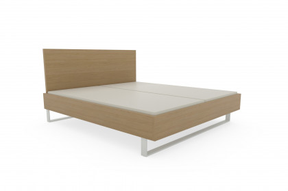 Kara-Frame-S von Musterring - Bett Furnier Eiche sand mit Kufen