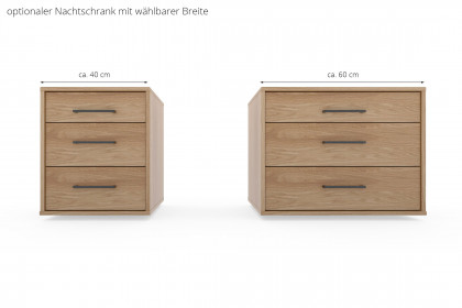 Sorrent von Musterring - Twin-Betten 2 x 90x200 cm Eiche teilmassiv