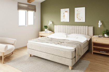 Systembett von Abrilux - Boxspringbett Rio in Beige