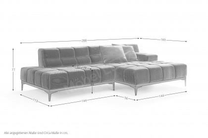 Oasis-LE24 von designwerk - Sofaecke rechts grey