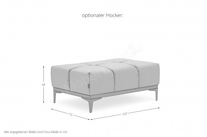 Oasis-LE24 von designwerk - Sofaecke rechts grey