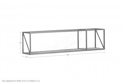 Pure-living von GUTMANN - Wandregal 67938-120 Akazie/ Metall