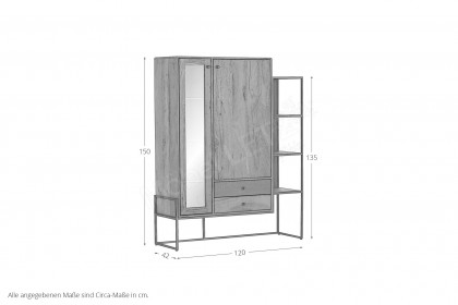 Pure-living von GUTMANN - Highboard 67652 Akazie/ Metall