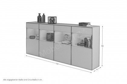 Ducale von MADíA CRAFT - Sideboard pale green matt/ Glas