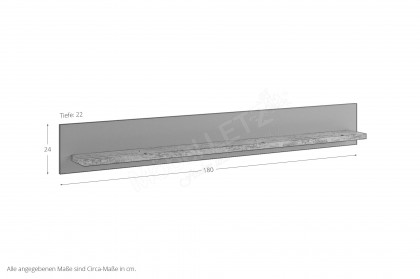 Lancaster von set one by Musterring - Wandboard in Anthrazit mit Eiche