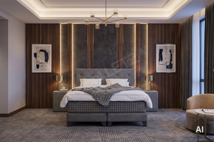Magnifique von Serta - Boxspringbett 180 x 200 cm grey