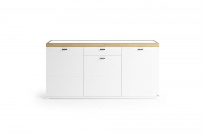 Lancaster von set one by Musterring - Sideboard in Weiß mit Beleuchtung