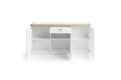 Lancaster von set one by Musterring - Sideboard in Weiß mit Beleuchtung