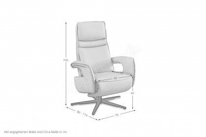 HU-ED24129 von Hukla - Ledersessel pearl