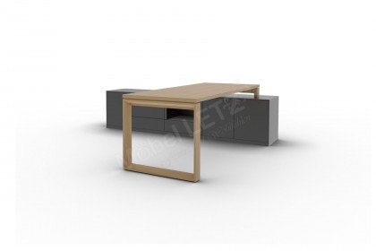 Kara-Frame von Musterring - Büroensemble mit Auflagen-Schreibtisch