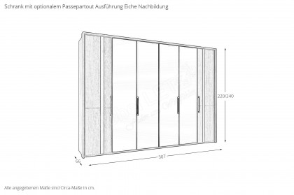 Sorrent von Musterring - Dreh-Falttürenschrank Eiche - Spiegel