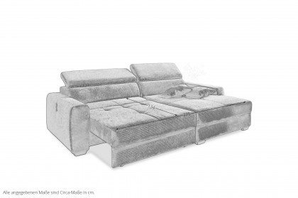 Slider von Job - Ecksofa Variante rechts grau