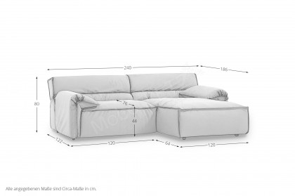 Vola-LE24 von designwerk - Eckcouch rechts dijon