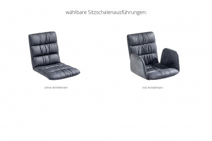 Aiden Soft von Bacher - Stuhl mit schwarzem Schwinggestell