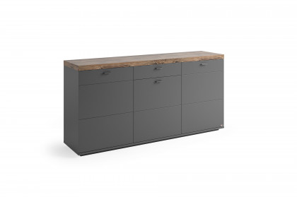 Lancaster von set one by Musterring - Sideboard anthrazit/ Eiche Ribbeck