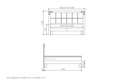 Edition pronto von Hasena - Boxspringbett Memphis in Grey