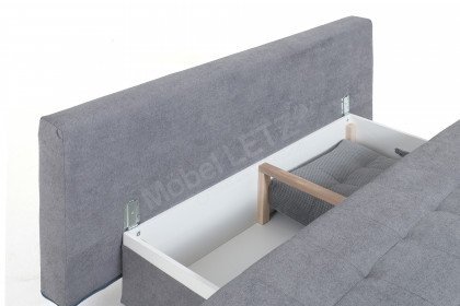 Eddy-Sleep von Restyl - Schlafsofa blau-dunkelgrau mit Bettkasten