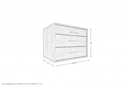 Sorrent von Musterring - Nachtschrank Eiche teilmassiv ca. 60 cm breit