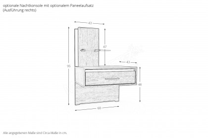 Sorrent von Musterring - Sockel-Bett 140x200 cm Eiche teilmassiv