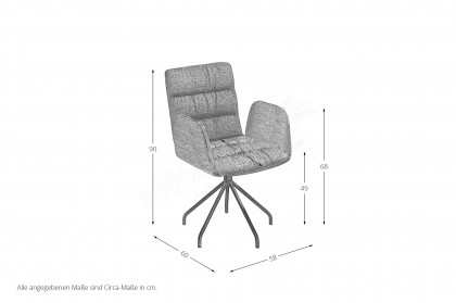 Aiden Soft von Bacher - Stuhl mit gesteppter Sitzschale