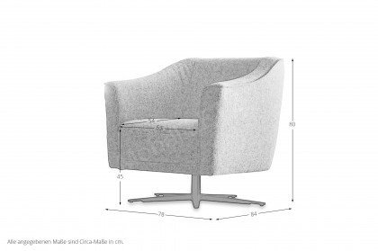 HU-CP23177 von Hukla - Drehsessel steel