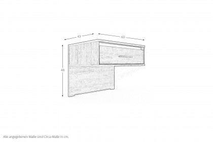 Sorrent von Musterring - Schlafzimmer Eiche - Bettgröße änderbar