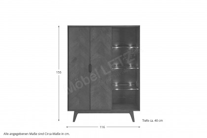 Kingston von BODAHL MØBLER - Highboard ca. 155 cm hoch