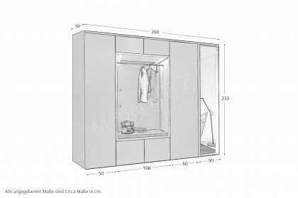 Bilbao von Wittenbreder - Garderobe in Anthrazit matt