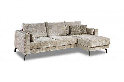 Florida von Nehl - Schlafsofa mit Longchair silber