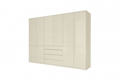 Kara-Frame-S von Musterring - Kleiderschrank wollweiß mit 4 Schubkästen